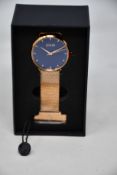 A women's as new Coluri Kahlo watch in navy (RRP £139).