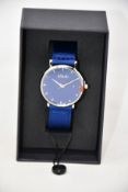 A women's as new Coluri Kahlo watch in navy (RRP £139).