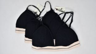 Five as new Love Stories Darling bras in black (Size 2/34 A-B - RRP £47 each).