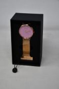 A women's as new Coluri Kahlo watch in rose (RRP £139).