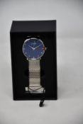 A women's as new Coluri Kahlo watch in navy (RRP £139).