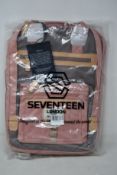 Three as new Seventeen London Wimbledon backpacks in pink/grey (RRP £40 each).