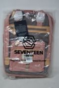 Four as new Seventeen London Wimbledon backpacks in pink/grey (RRP £40 each).