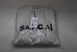 An as new A.P.C. x Sacai Taiyo hoodie in grey (M).