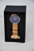 A women's as new Coluri Kahlo watch in navy (RRP £139).