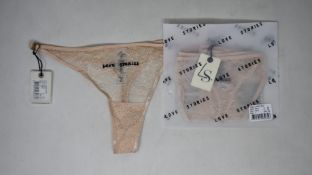 Nineteen as new Love Stories Darcy thongs in sand (Sizes 1, 2, 3, 4 - RRP £17 each).