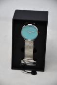 A women's as new Coluri Kahlo watch in turquoise (RRP £139).