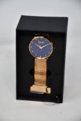 A women's as new Coluri Kahlo watch in navy (RRP £139).