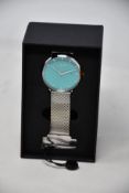 A women's as new Coluri Kahlo watch in turquoise (RRP £139).