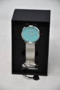A women's as new Coluri Kahlo watch in turquoise (RRP £139).