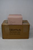 Four boxed as new Blomus Fraga Three Wick Scented Candles - Fig (400g /14oz).