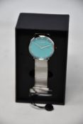 A women's as new Coluri Kahlo watch in turquoise (RRP £139).