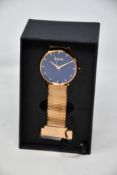 A women's as new Coluri Kahlo watch in navy (RRP £139).