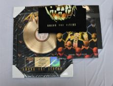 An Antrax RIAA Gold sales award for 