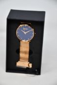 A women's as new Coluri Kahlo watch in navy (RRP £139).