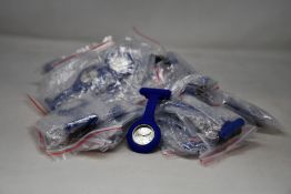 Thirty as new Hosptrix nurses watches with blue silicon pin/strap.