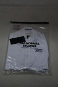 A women's as new Pas Normal Mechanism cycling jersey in white (XS - RRP £155).