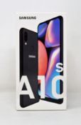 A boxed as new Samsung Galaxy A10s SM-A107F/DS 32GB in Black (Box sealed. Label states 'European SIM