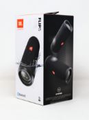 A boxed as new JBL Flip 5 Portable Bluetooth Wireless Speaker in Black (Box sealed).