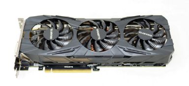A pre-owned boxed GIGABYTE NVIDIA GeForce GTX 1080 Ti Gaming OC 11GB graphics card in black (