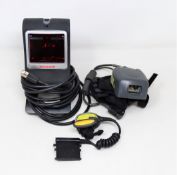 Five pre-owned Honeywell Genesis 7580G-2 1D 2D USB Presentation Barcode Scanners, five pre-owned