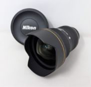 A boxed as new Nikon AF-S Nikkor 14-24mm f/2.8G ED Lens (Box opened).