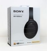 A boxed as new pair of Sony WH-1000XM3 Noise Cancelling Wireless Headphones in Black.