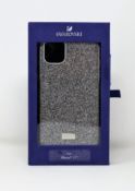 A boxed as new Swarovski High Phone Case for iPhone 11 Pro in Silver (P/N: 5592030) (Box sealed).