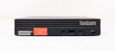 A pre-owned boxed Lenovo ThinkCentre M70q mini desktop PC with Intel Core i3-10100T CPU, 8GB RAM and