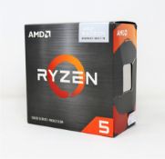 A boxed as new AMD Ryzen 5 5600G 3.9 GHz Hexa Core AM4 CPU (Box sealed, some damage to box).