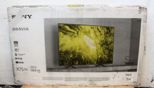 COLLECTION ONLY - SOLD FOR PARTS: A boxed Sony Bravia X75H UHD 55