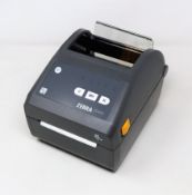 A boxed as new Zebra ZD420 Direct Thermal Ethernet Label Printer (P/N: ZD42042-D0EE00EZ) (UK power