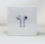 A boxed as new pair of Apple AirPods 2nd Gen with Charging Case (M/N: MV7N2ZM/A A2032/A2031/