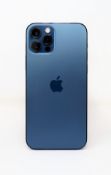 A pre-owned Apple iPhone 12 Pro (Global/A2407) 128GB in Pacific Blue (Checkmend report ID:
