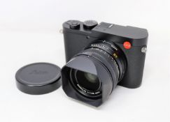 A boxed as new Leica Q2 47.3MP Compact Digital Camera in Black Paint Finish (Some damage to