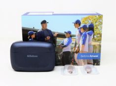 Two boxed as new Beltone Amaze Hearing Aids in Grey (HI,AMZ963-DRWC,GRY) and a Beltone Amaze Charger