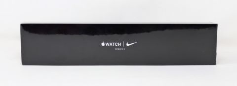 A boxed as new Apple Watch Nike+ Series 3 GPS 42mm in Space Grey Aluminium Case with Anthracite/