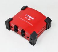 Two boxed as new Fame Audio DI120 Passive Dual Channel Direct Injection Boxes (Some damage to