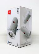 A boxed as new JBL Flip 5 Portable Bluetooth Wireless Speaker in White (Box sealed).