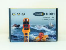 A boxed as new Ocean Signal RescueMe MOB1 AIS/DSC beacon in yellow.