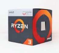 A boxed as new AMD Ryzen 3 2200G 3.5 GHz Quad-Core Processor with Radeon Vega 8 Graphics (P/N: