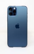 An as new Apple iPhone 12 Pro (Global/A2407) 128GB in Pacific Blue (Checkmend report ID: