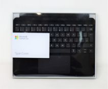 A boxed as new Type Cover for Microsoft Surface Go in black (model: 1840).