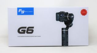 A boxed as new Feiyutech G6 3 Axis Handheld Gimbal Stabiliser for Action Cameras.