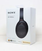 A boxed as new pair of Sony WH-1000XM3 Noise Cancelling Wireless Headphones in Black.