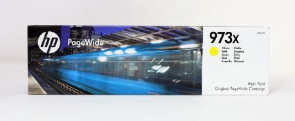 Eighteen boxed as new HP 973X High Yield Yellow Original PageWide Cartridges (Boxes sealed. Expiry