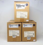 Two boxed as new Intermec CN70 Single Bay Dual Battery Chargers (P/N: DX1A01A20) and a boxed as