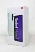 A boxed as new Xiaomi Redmi Note 8 Pro 6GB/128GB in Mineral Grey (Box sealed. Two pin plug).