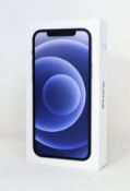 An as new Apple iPhone 12 (Global/A2403) 128GB in Black (Checkmend report ID: CM18363287-6A0E4) (Box