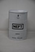 Three Neft White Barrel vodka (700ml) (Over 18s only).